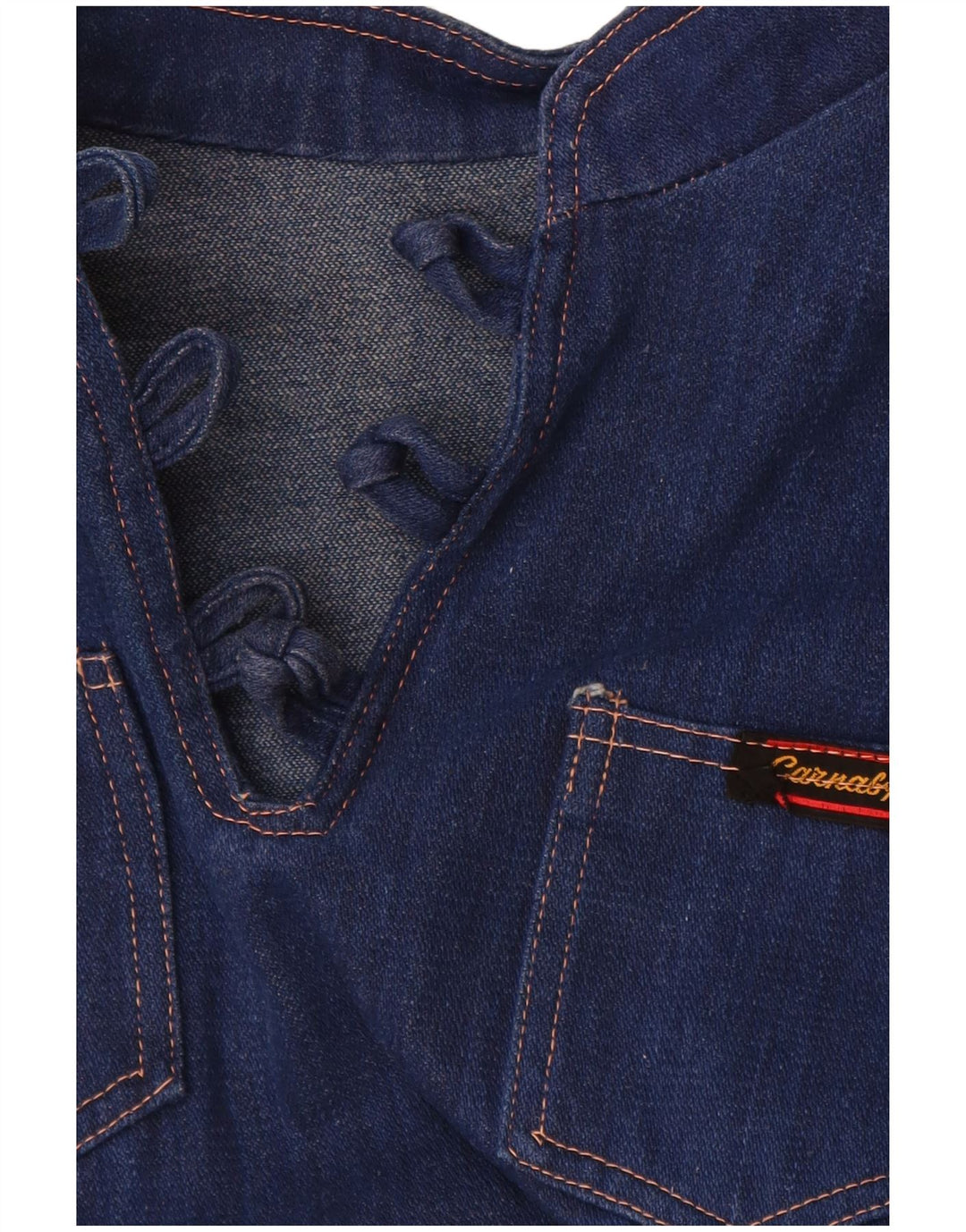 VINTAGE Womens Denim Dress UK 14 Medium Blue