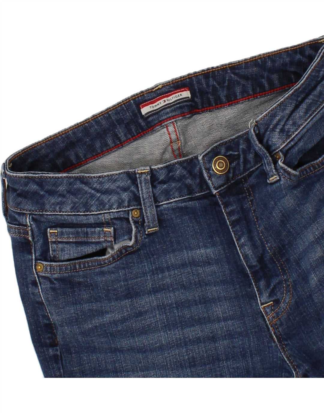 TOMMY HILFIGER Womens Slim Jeans US 6 Medium W25 L31 Blue Cotton Vintage Tommy Hilfiger and Second-Hand Tommy Hilfiger from Messina Hembry 