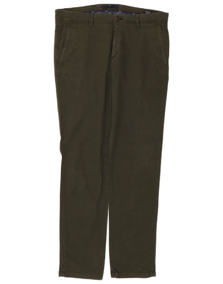 JOOP Mens Modern Fit Slim Chino Trousers W34 L34  Green Cotton