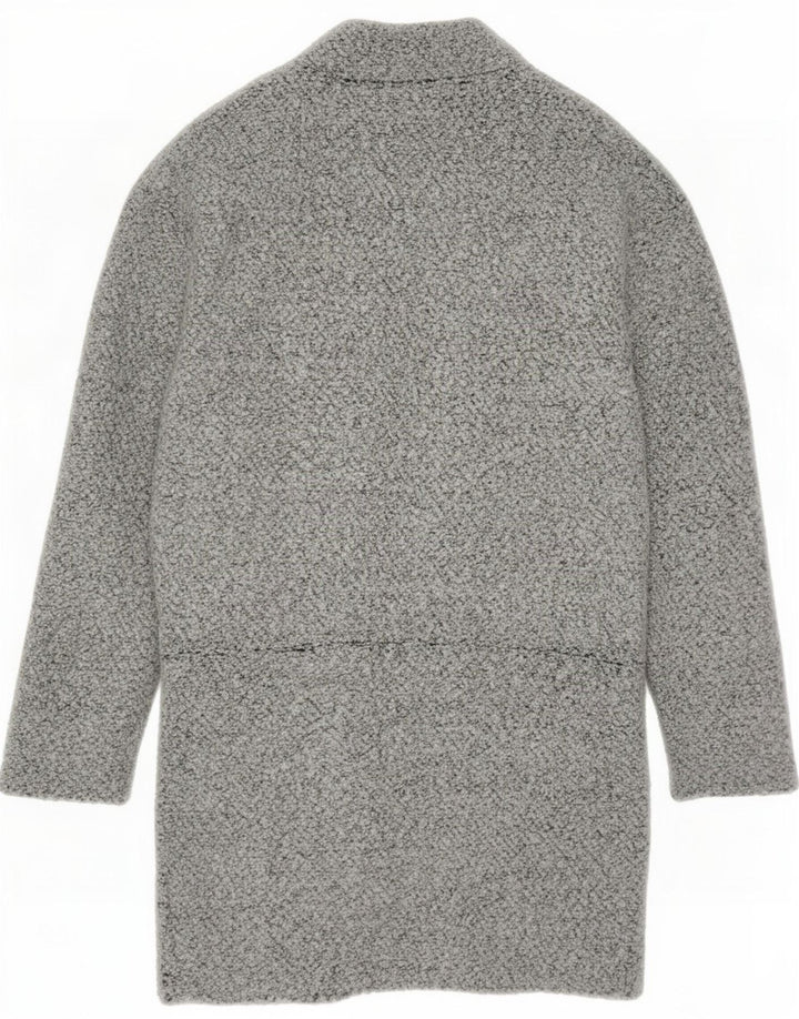 Marks & Spencer Womens Longline Cardigan Sweater UK 8 Small Grey Polyester
