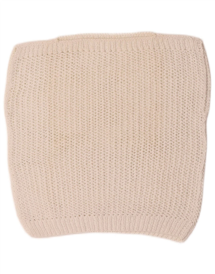 Vintage Womens Crop Crochet Vest Tank Top UK 12 Medium White