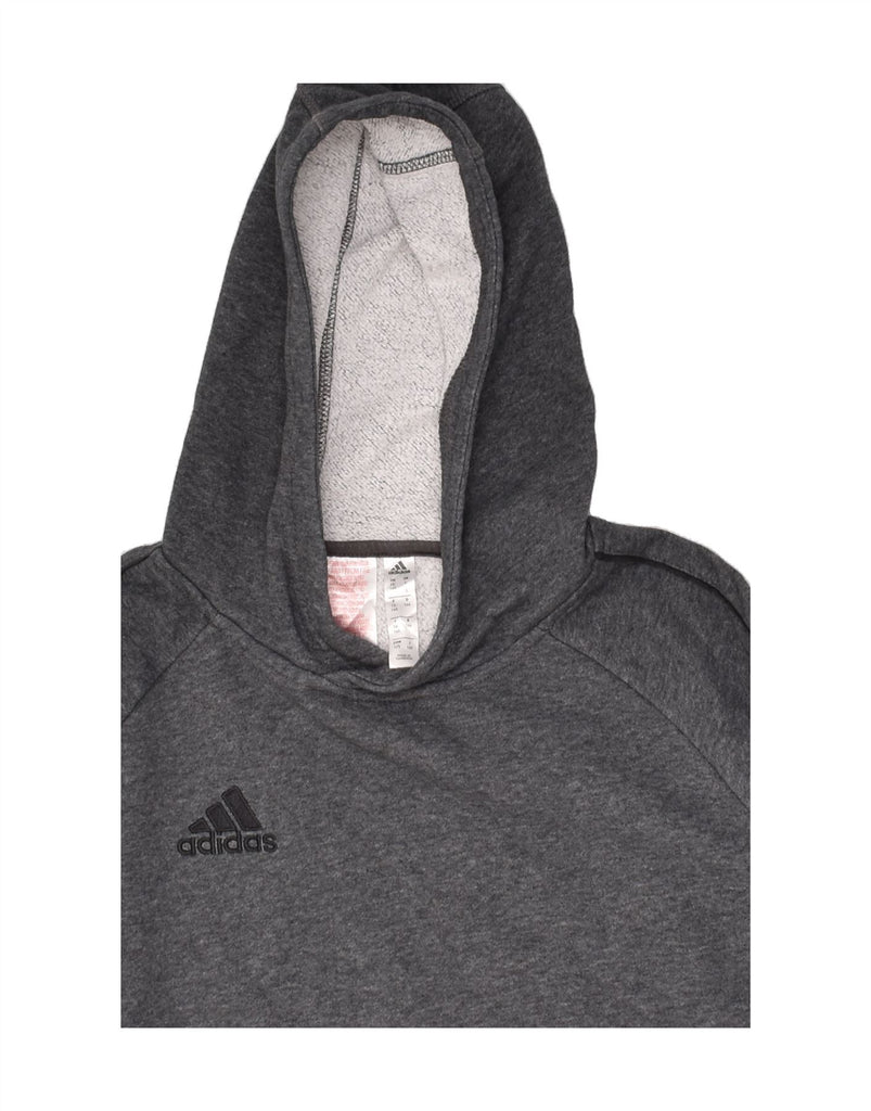 ADIDAS Boys Hoodie Jumper 13-14 Years Grey Cotton | Vintage Adidas | Thrift | Second-Hand Adidas | Used Clothing | Messina Hembry 