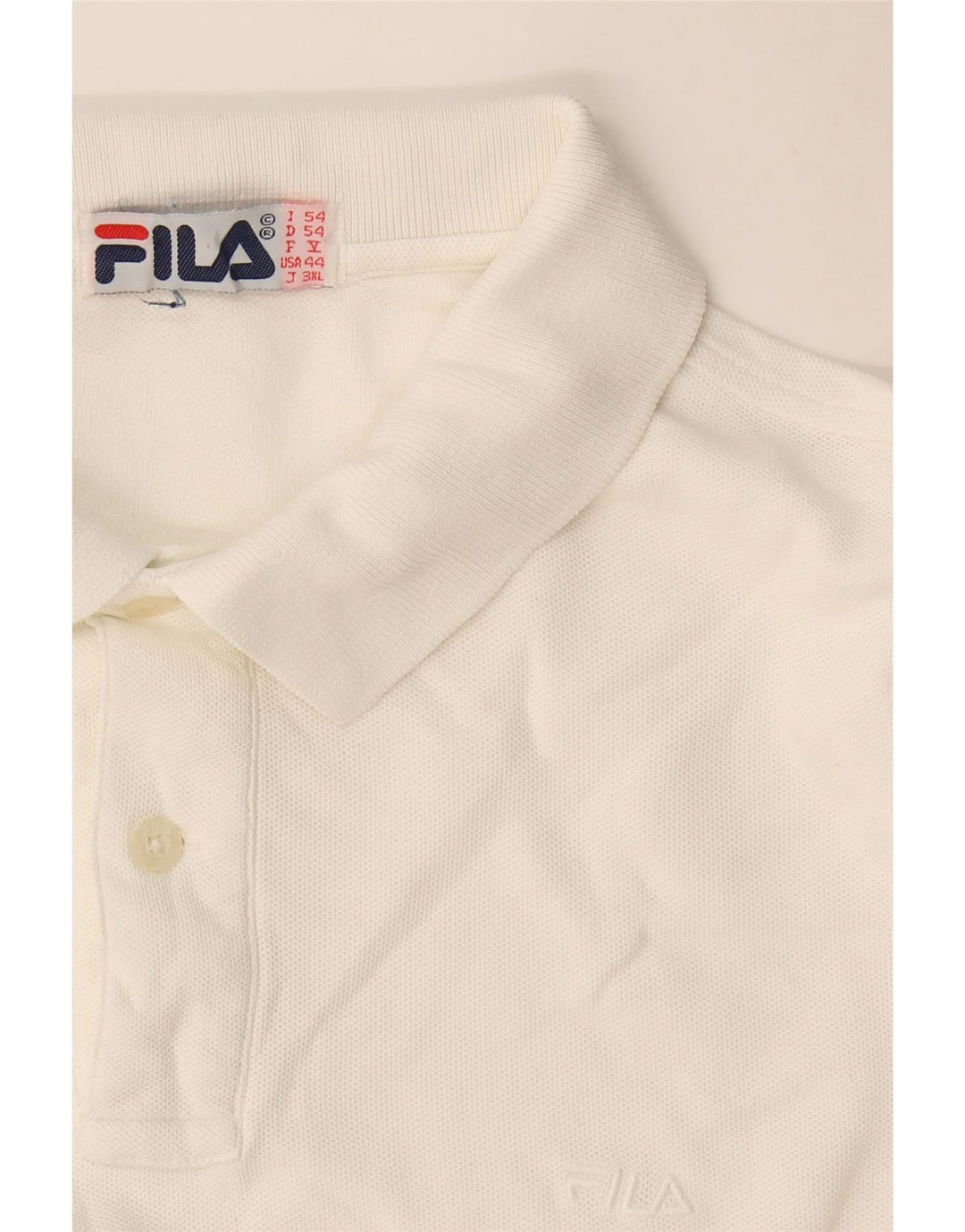 Fila Mens Polo Shirt IT 54 XL White