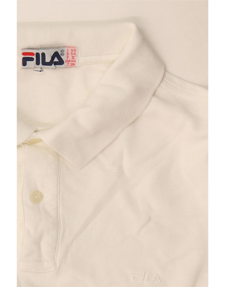 Fila Mens Polo Shirt IT 54 XL White
