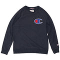 CHAMPION Mens Graphic Sweatshirt Jumper Medium Navy Blue Cotton
