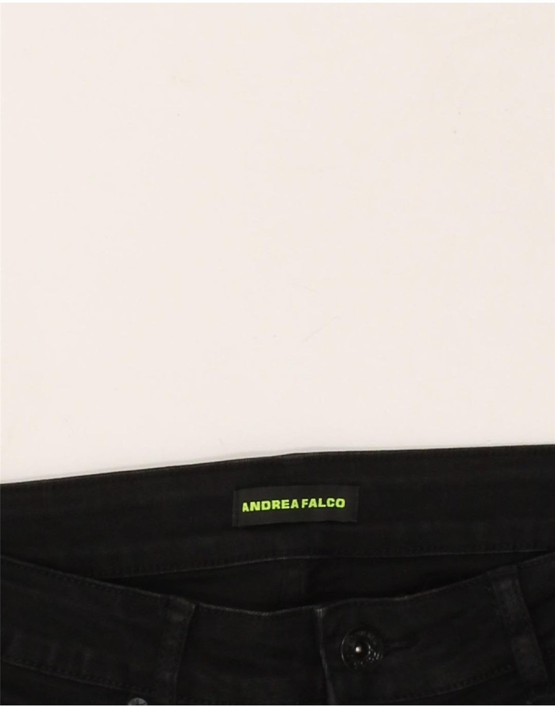 VINTAGE Womens Slim Jeans IT 46 Large W34 L32 Black Cotton Vintage Vintage and Second-Hand Vintage from Messina Hembry 