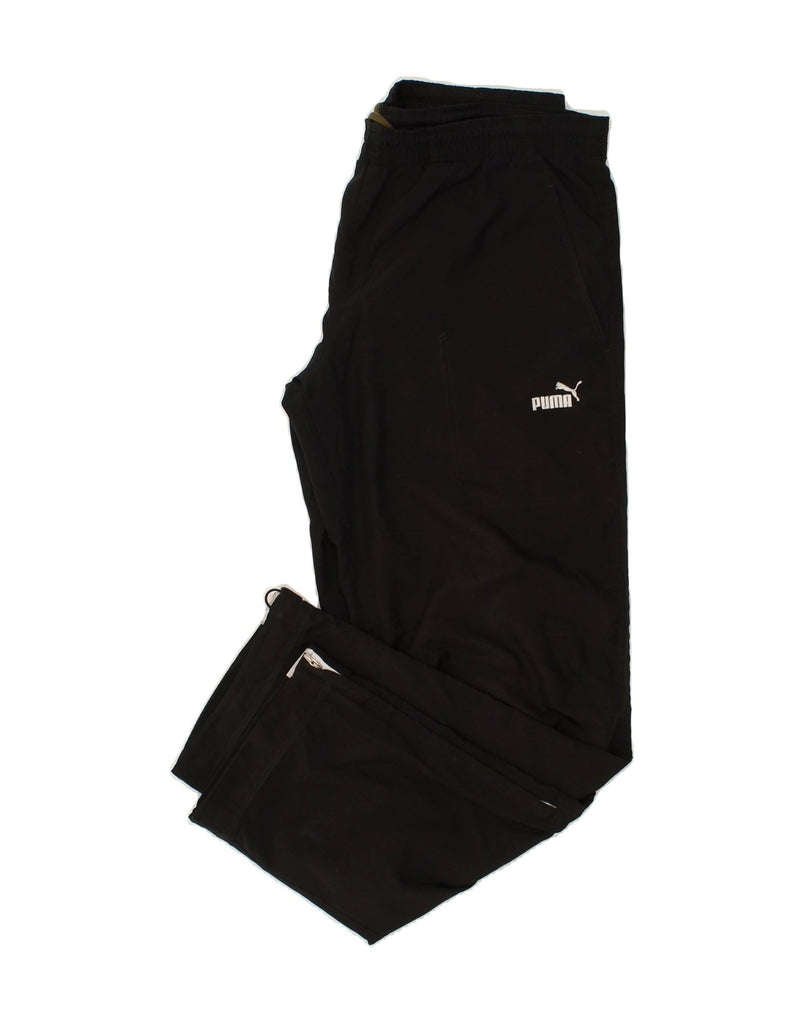 PUMA Mens Tracksuit Trousers Medium Black | Vintage Puma | Thrift | Second-Hand Puma | Used Clothing | Messina Hembry 