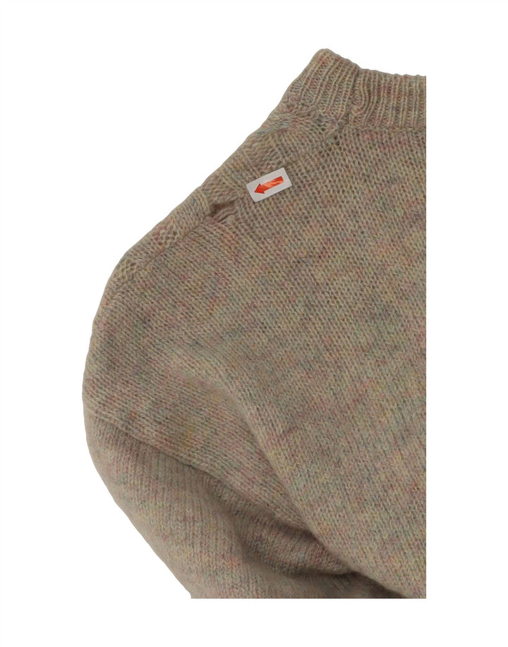 TRUSSARDI Womens Crew Neck Jumper Sweater UK 16 Large Beige Vintage Trussardi and Second-Hand Trussardi from Messina Hembry 