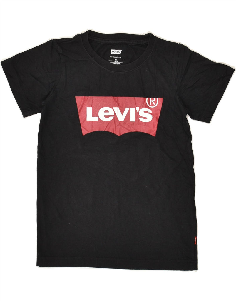 LEVI'S Boys Graphic T-Shirt Top 7-8 Years Black Cotton | Vintage Levi's | Thrift | Second-Hand Levi's | Used Clothing | Messina Hembry 