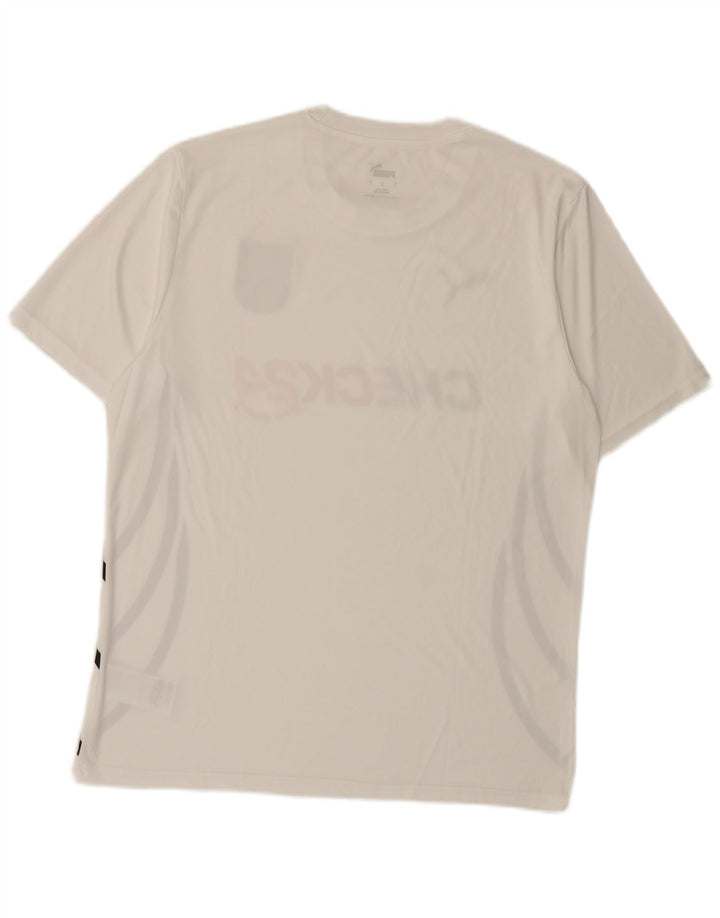 Puma Mens Deutshland Graphic T-Shirt Top Large White Polyester