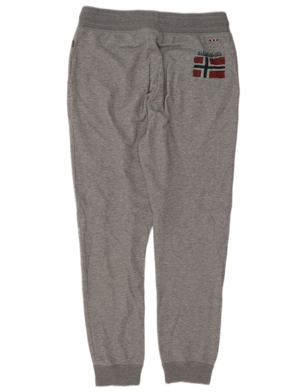 Napapijri Mens Geographic Tracksuit Trousers Joggers Large Grey Flecked