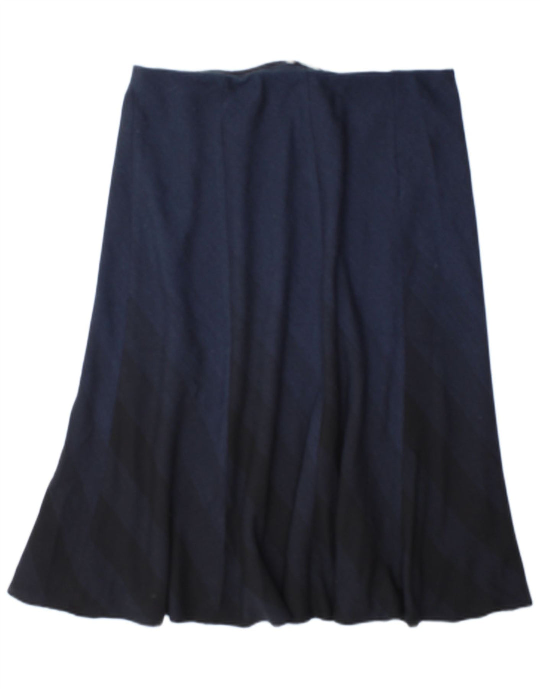Marks & Spencer Womens A-Line Skirt UK 16 Large W34 Navy Blue Check