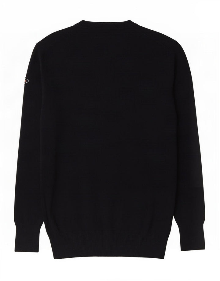 Superdry Mens V-Neck Jumper Sweater Medium Navy Blue Cotton