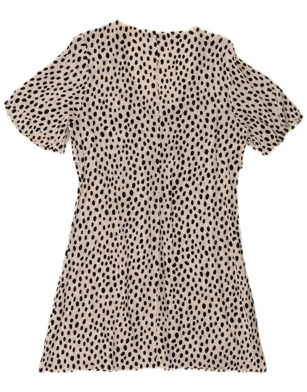 Zara Womens A-Line Dress UK 10 Small White Flecked