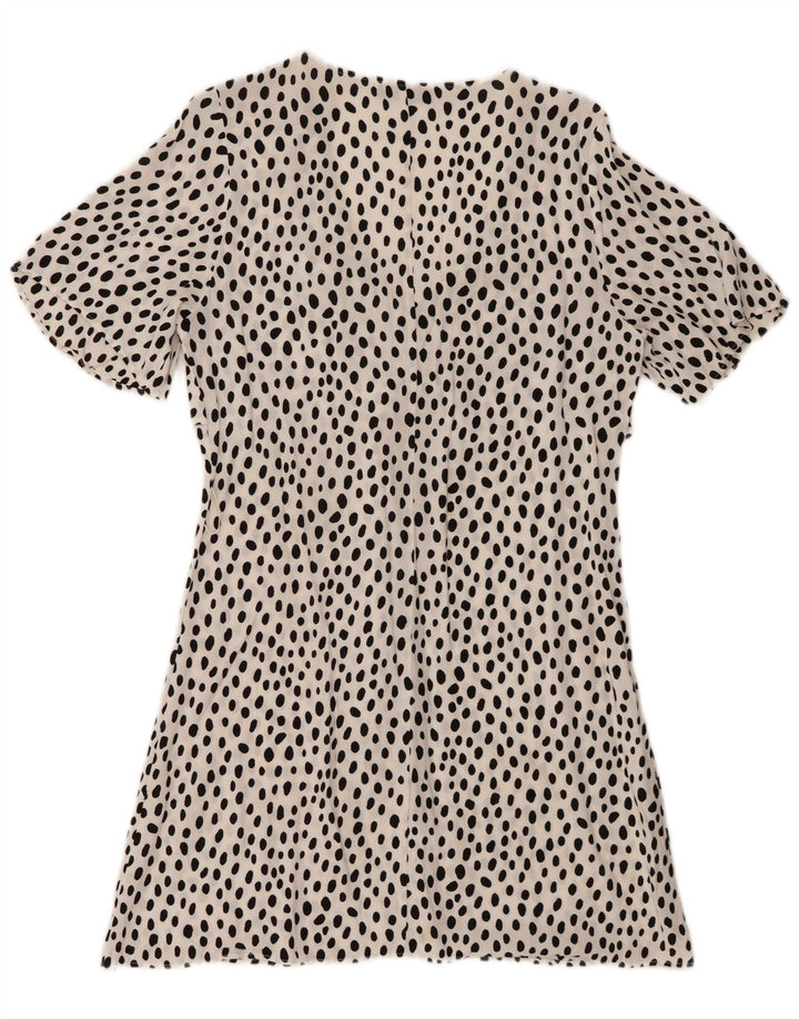 Zara Womens A-Line Dress UK 10 Small White Flecked