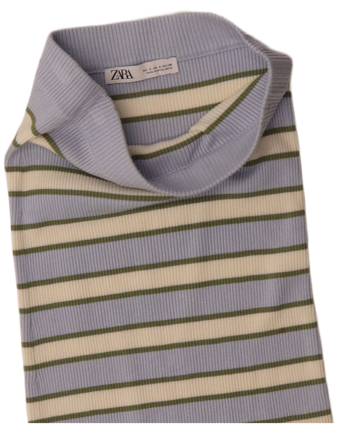 Zara Womens Knit Straight Skirt Small W26 Blue Striped