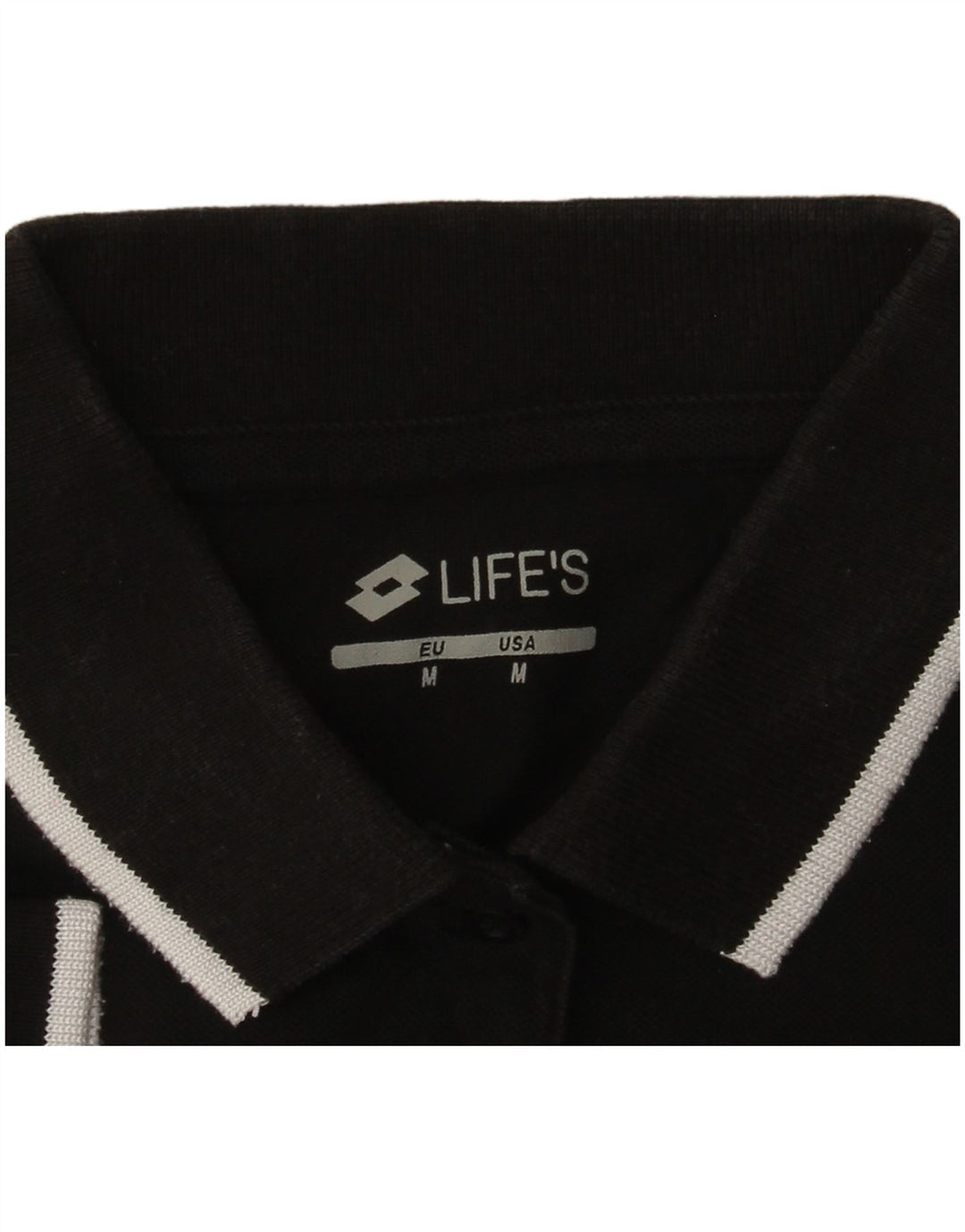 Lotto Womens Polo Shirt UK 12 Medium Black