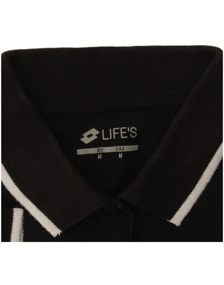 Lotto Womens Polo Shirt UK 12 Medium Black