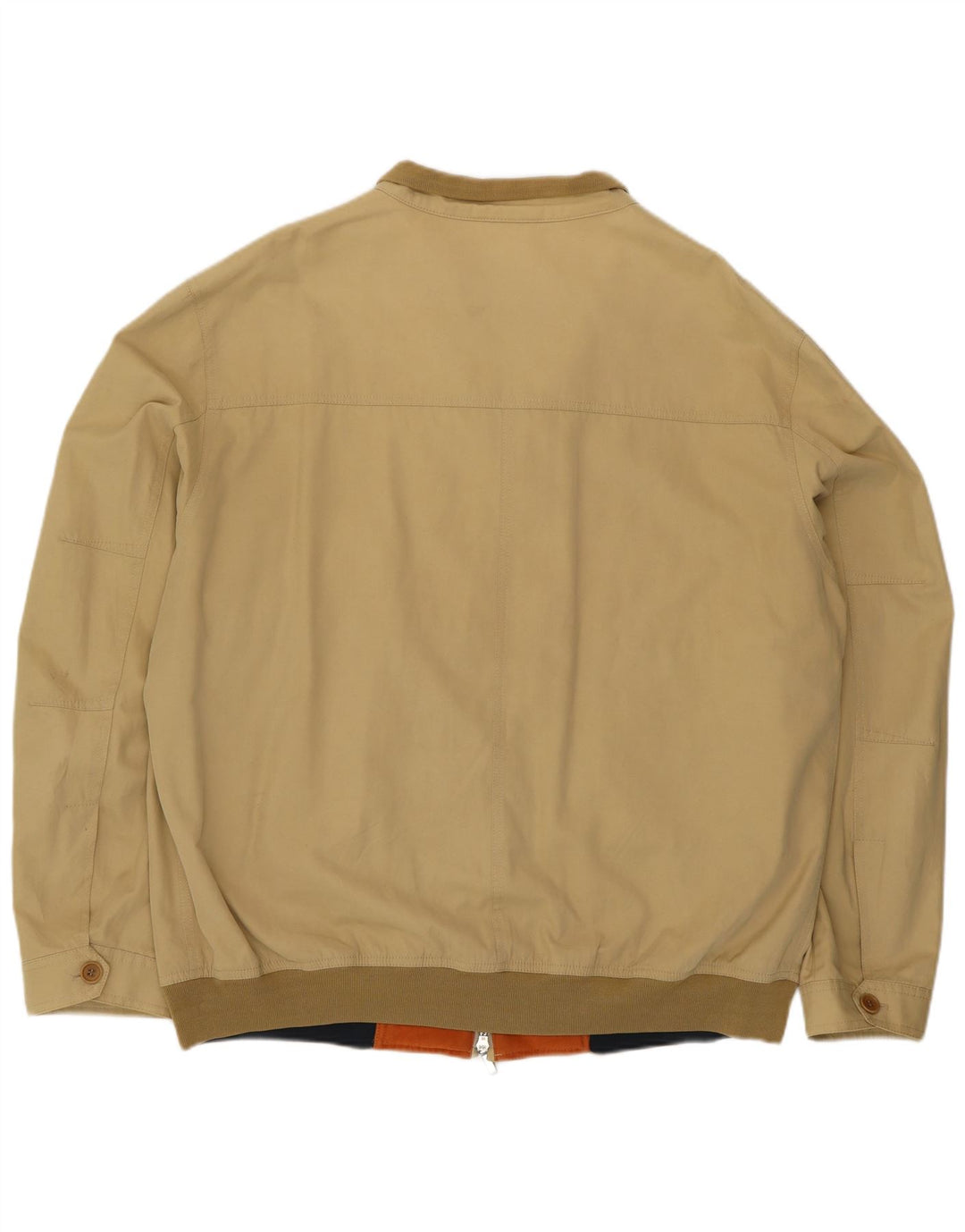 Amerigo Vespucci Mens Bomber Jacket UK 44 2XL Beige Polyester
