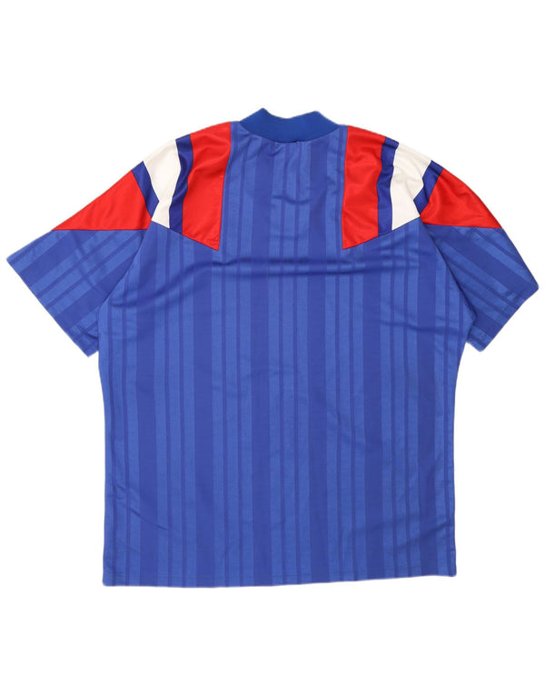 Adidas Mens France Home 1992-1993 Football Shirt UK 48/50 XL Blue Sports