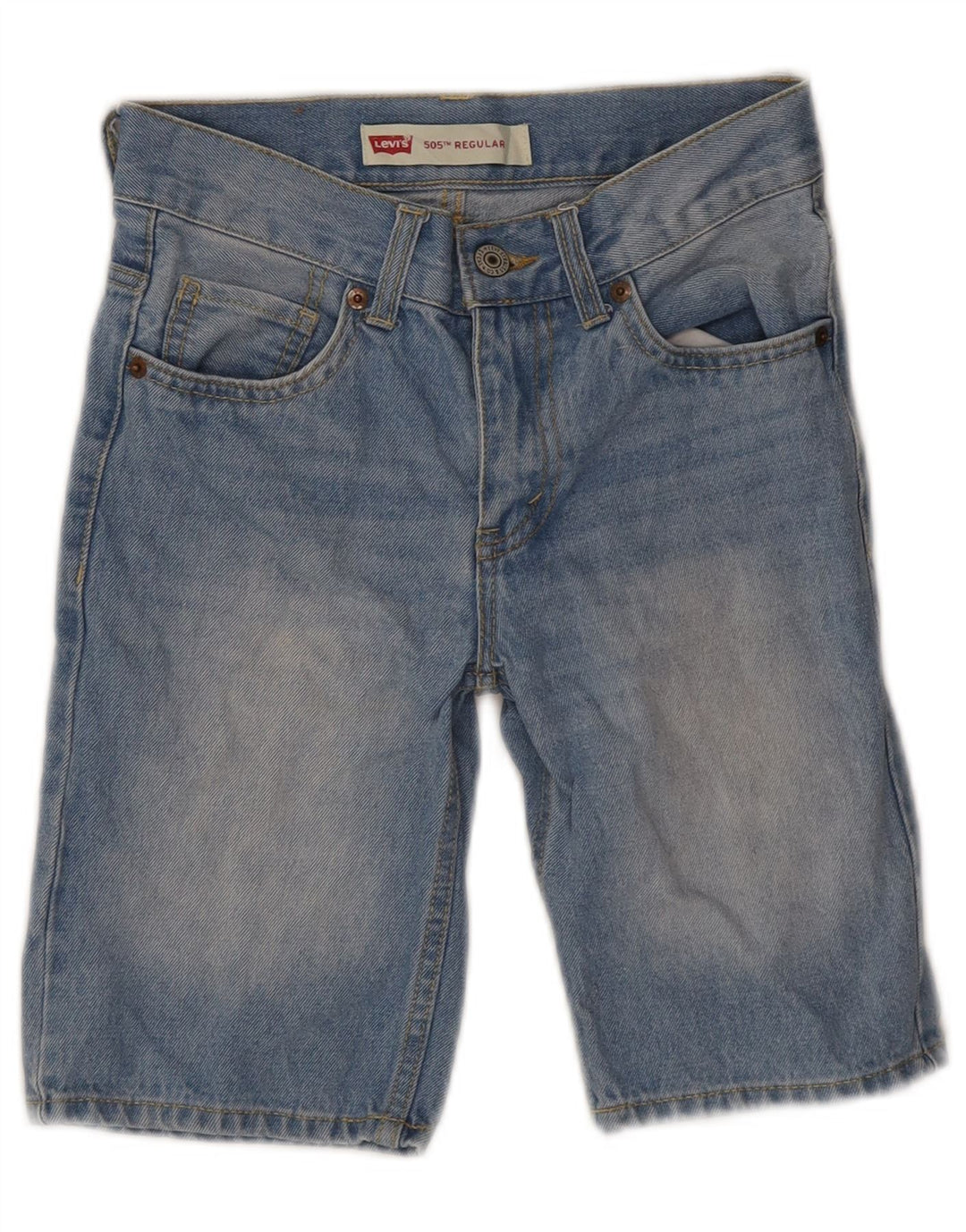 Levi's Boys 505 Regular Denim Shorts 7-8 Years W24 Blue Cotton