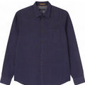 Ted Baker Mens Shirt Size 4 Large Navy Blue Spotted Cotton