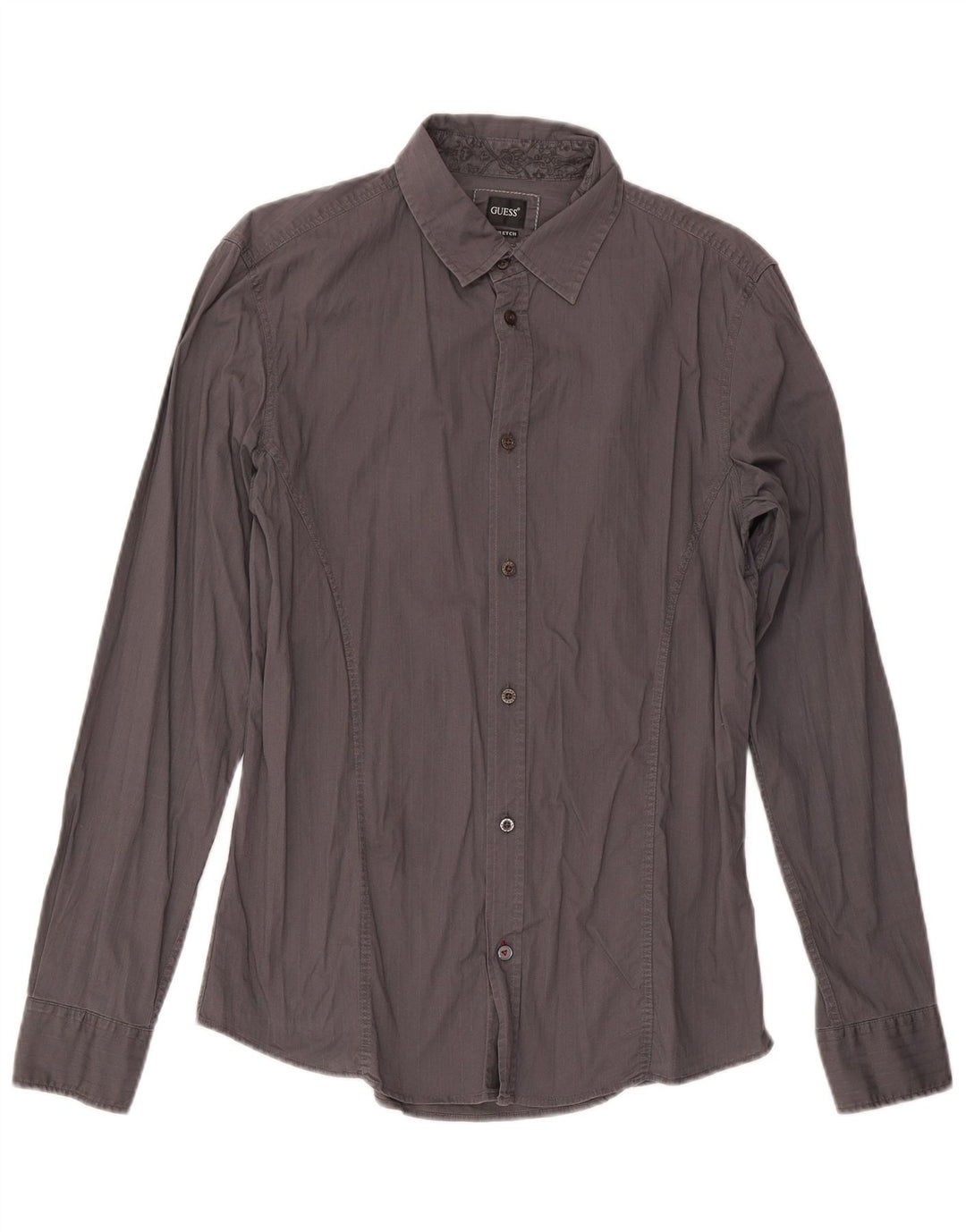 Guess Mens Shirt Large Grey Cotton
