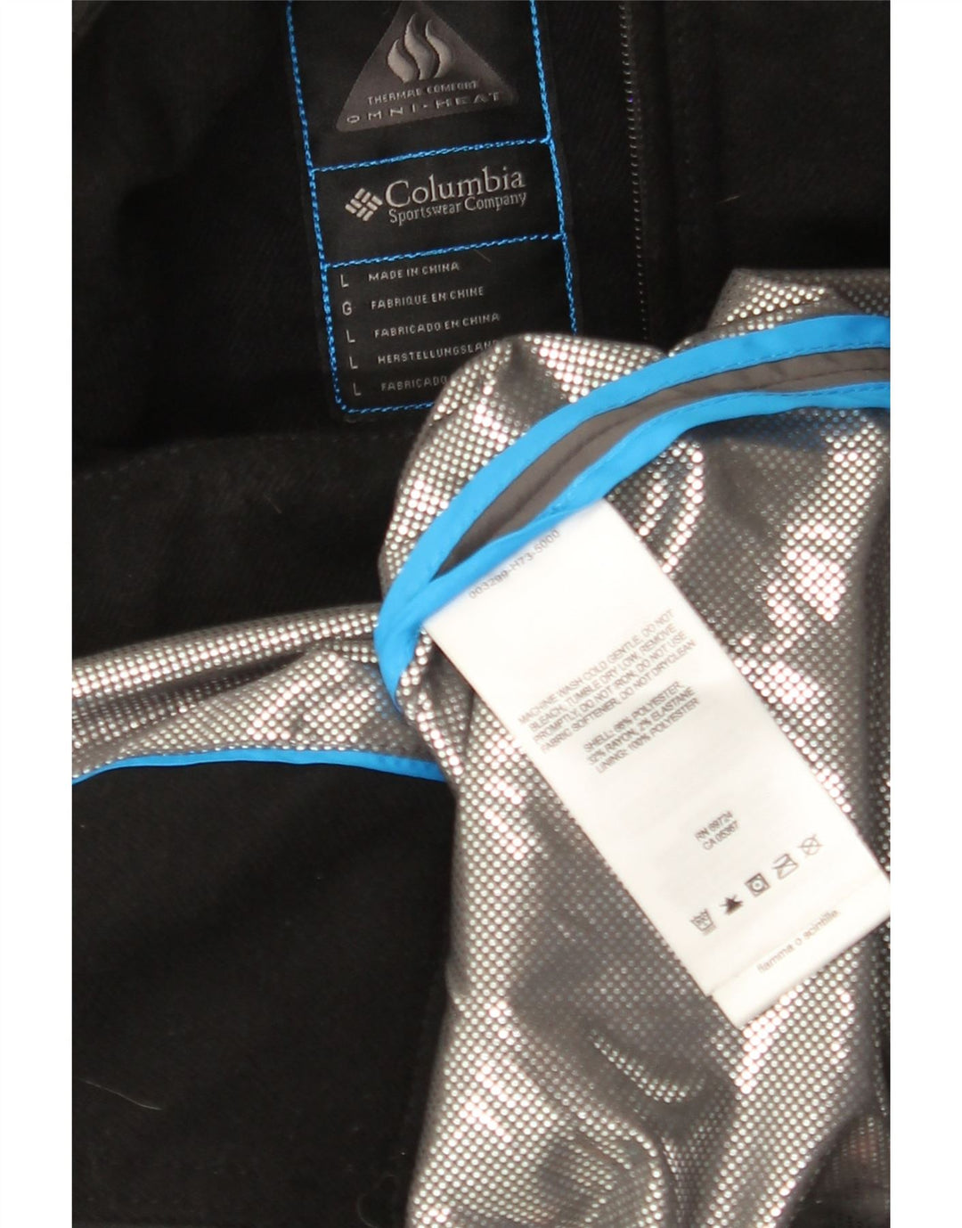 COLUMBIA Womens Omni-Heat Hooded Trench Coat UK 14 Large Black Polyester