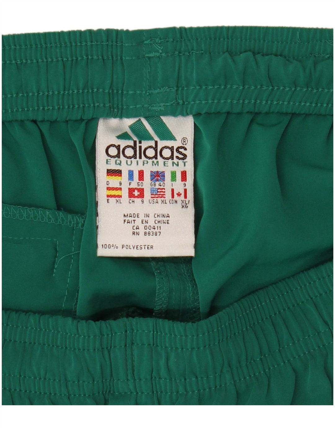 Adidas Mens Sport Shorts UK 40 Medium  Green Polyester