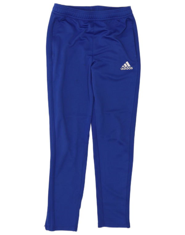 ADIDAS Boys Climacool Tracksuit Trousers 13-14 Years Blue Polyester