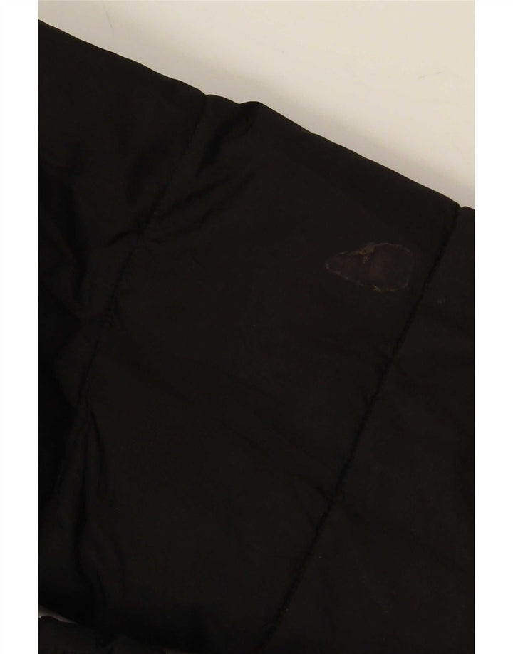 Superdry Womens Hooded Padded Jacket UK 14 Large Black Polyester