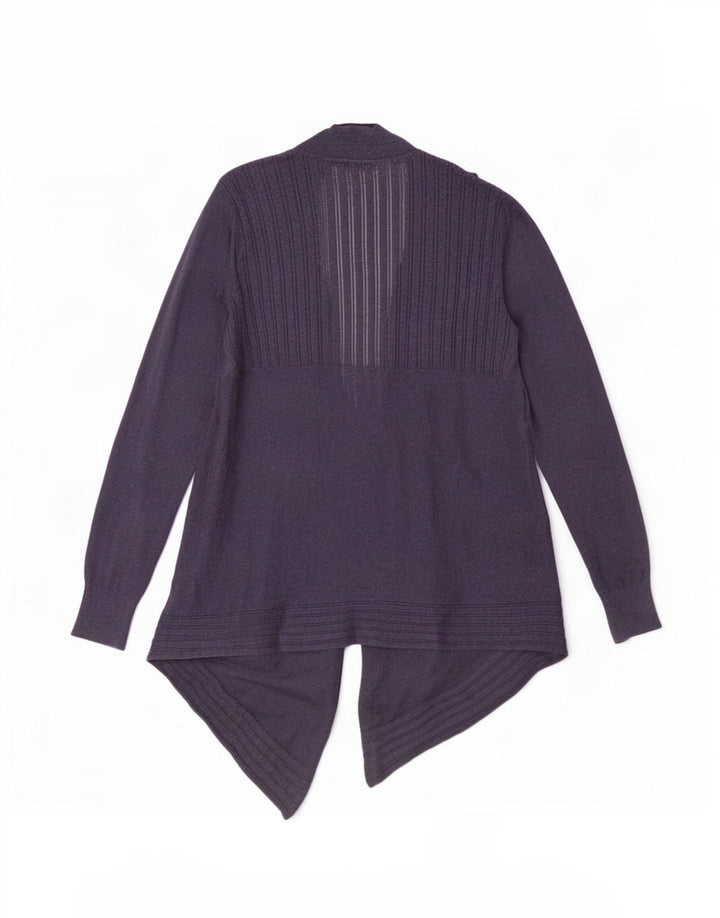 Fat Face Womens Asymmetric Open Cardigan Sweater UK 12 Medium Navy Blue