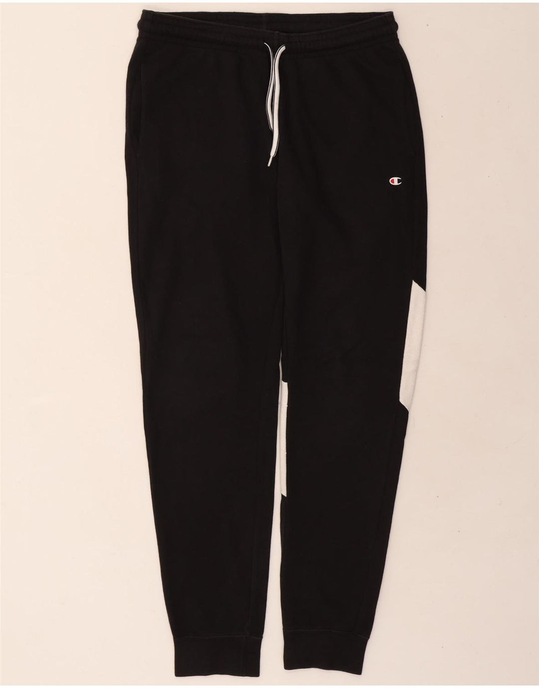 CHAMPION Mens Tracksuit Trousers Joggers Medium  Black Colourblock Cotton Vintage Champion and Second-Hand Champion from Messina Hembry 