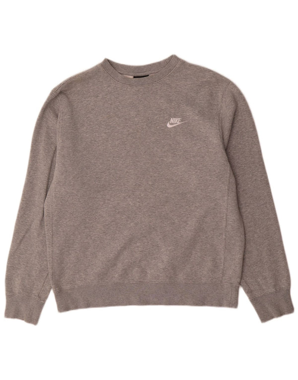 Nike Mens Sweatshirt Jumper Medium Grey Flecked Cotton