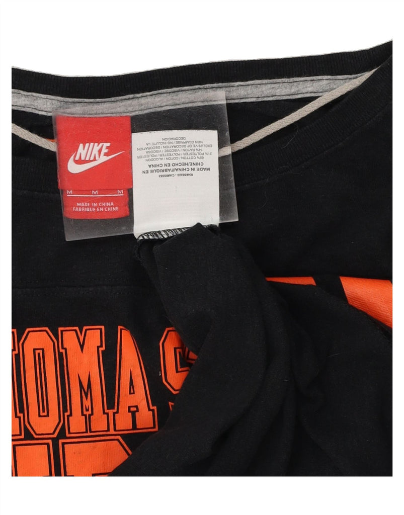 NIKE Womens Oklahoma State Cowboys Graphic T-Shirt Top UK 14 Medium Black Vintage Nike and Second-Hand Nike from Messina Hembry 
