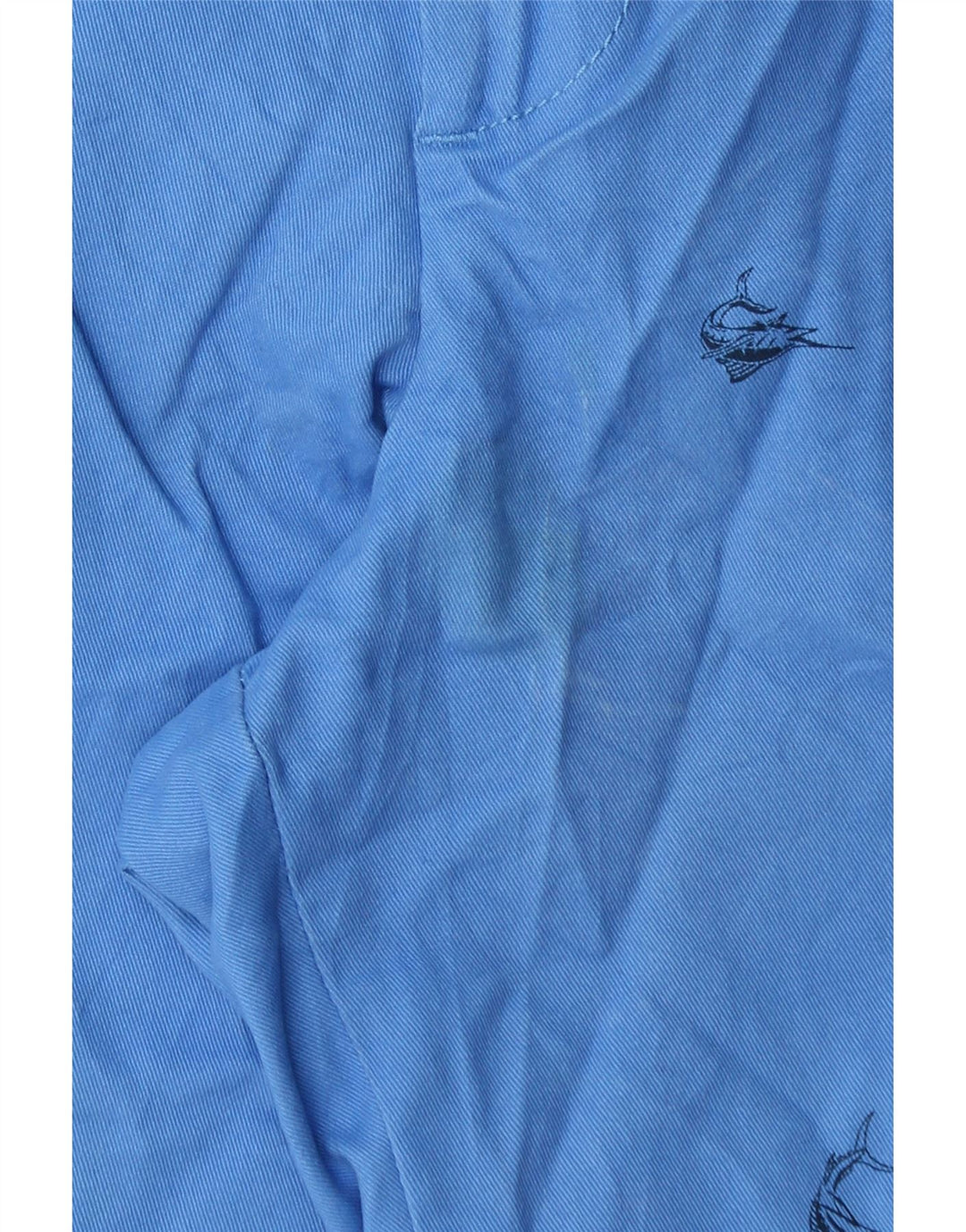 IZOD Mens Salt Water Chino Shorts W34 Large  Blue Spotted Cotton