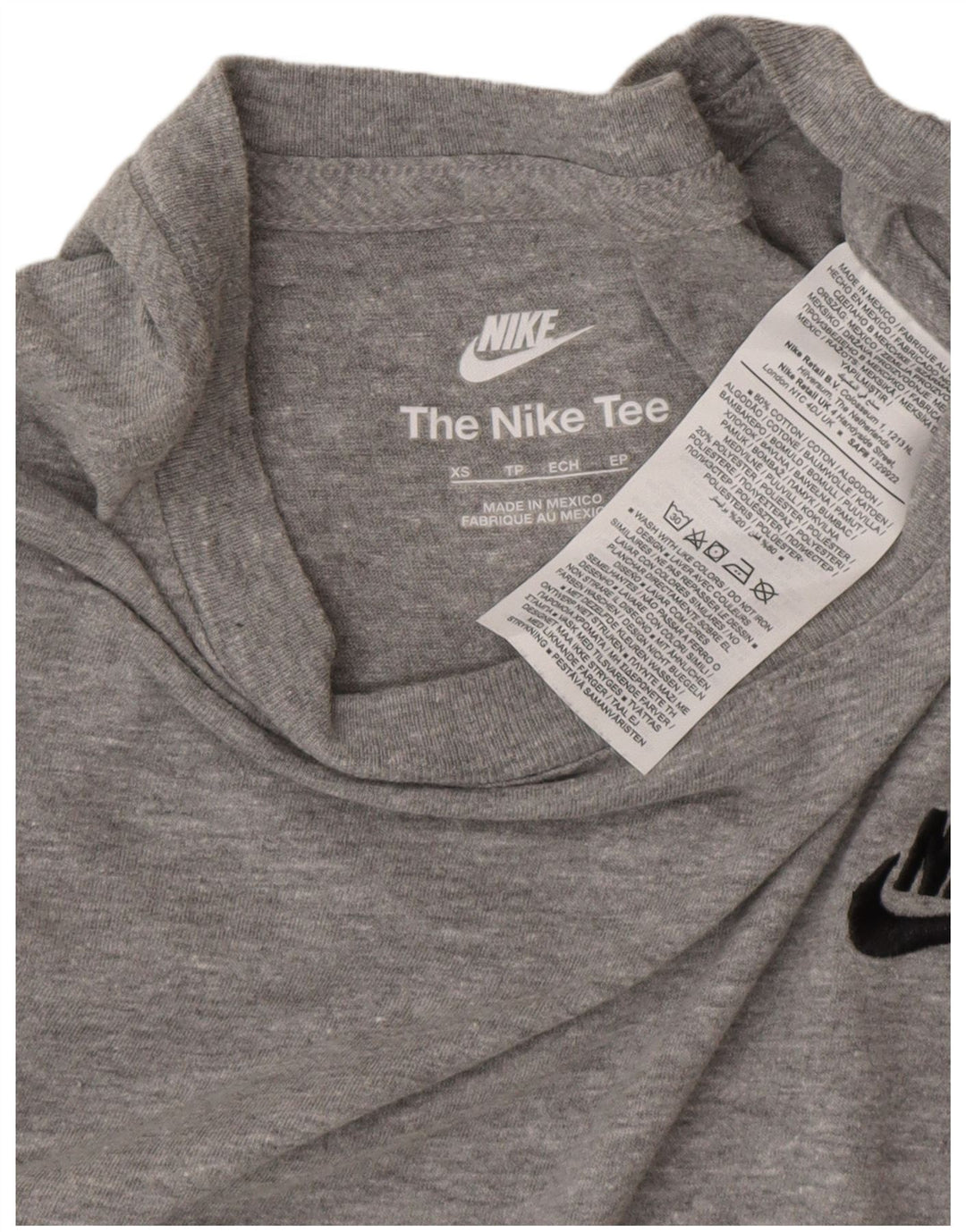 NIKE Mens T-Shirt Top XS Grey Flecked Cotton
