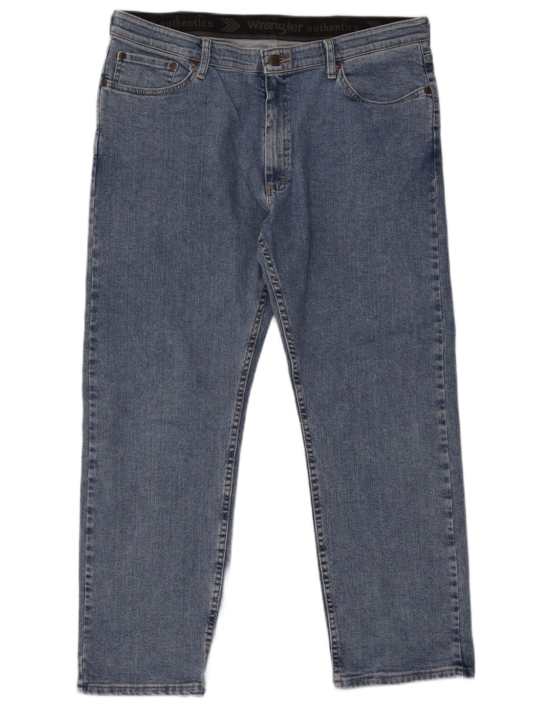 Wrangler Mens Straight Jeans W38 L30 Blue Cotton