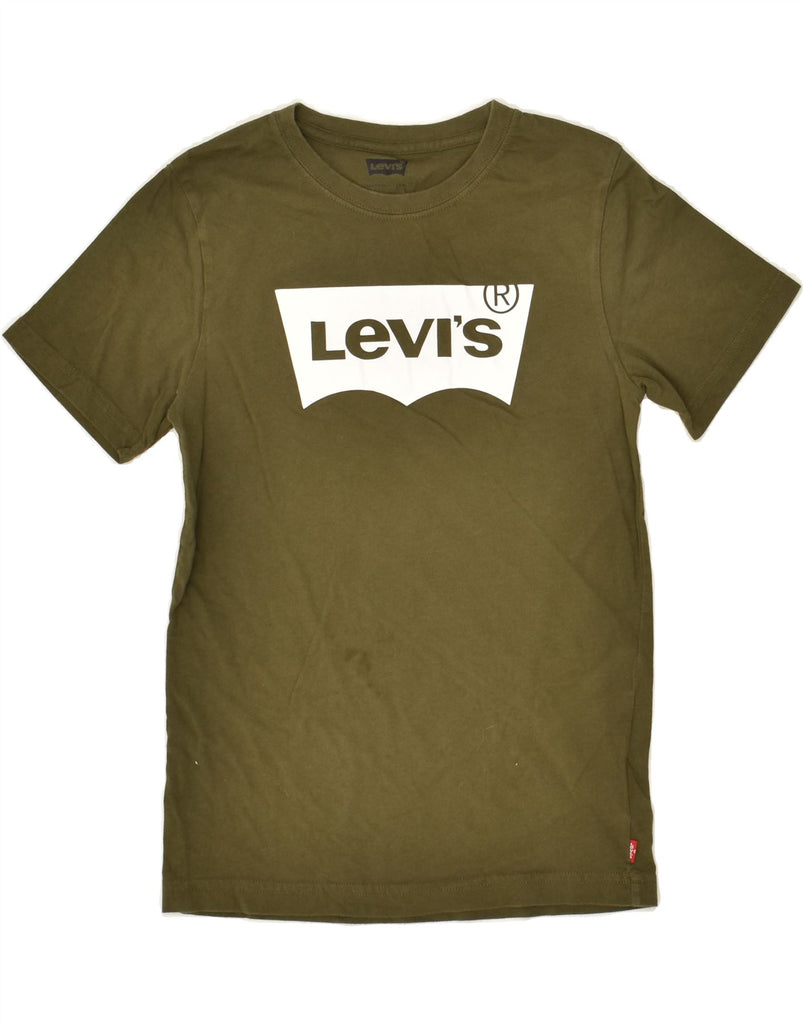 LEVI'S Boys Graphic T-Shirt Top 11-12 Years Khaki Cotton | Vintage Levi's | Thrift | Second-Hand Levi's | Used Clothing | Messina Hembry 