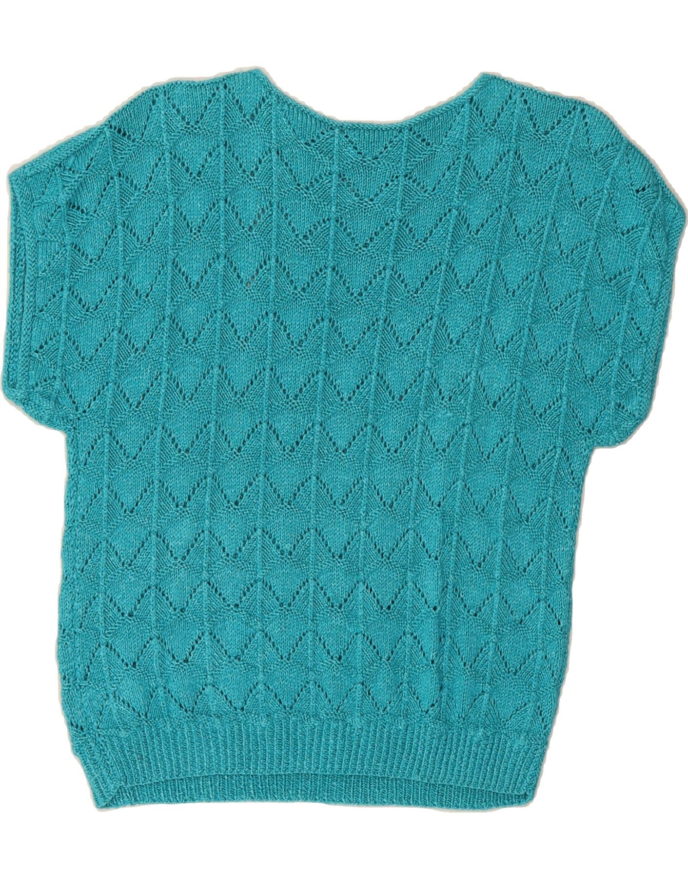 Escote Barco Tejer El Cuello De Un Jersey VINTAGE Jersey De Manga