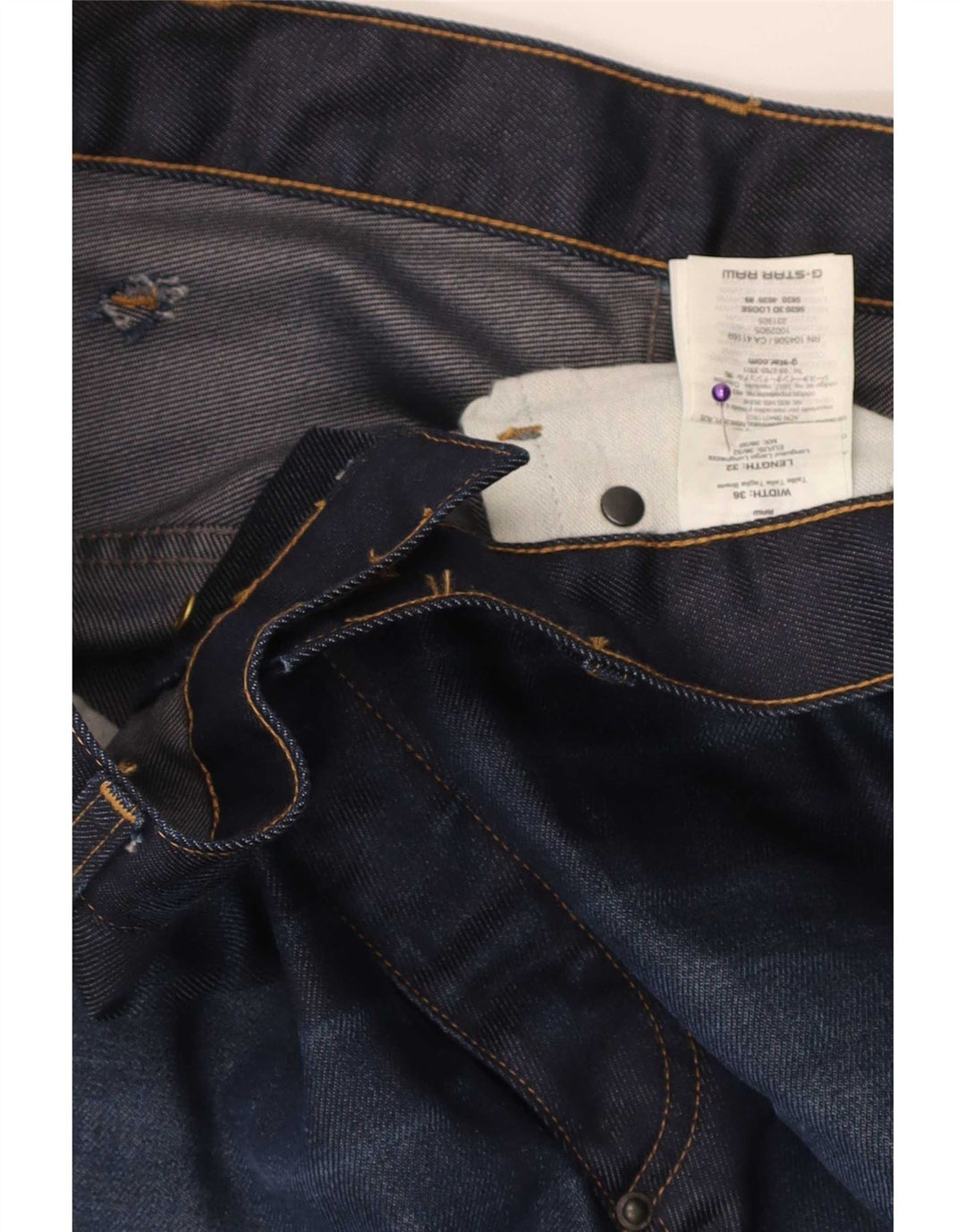 G-Star Mens Loose Jeans W36 L32 Navy Blue Cotton