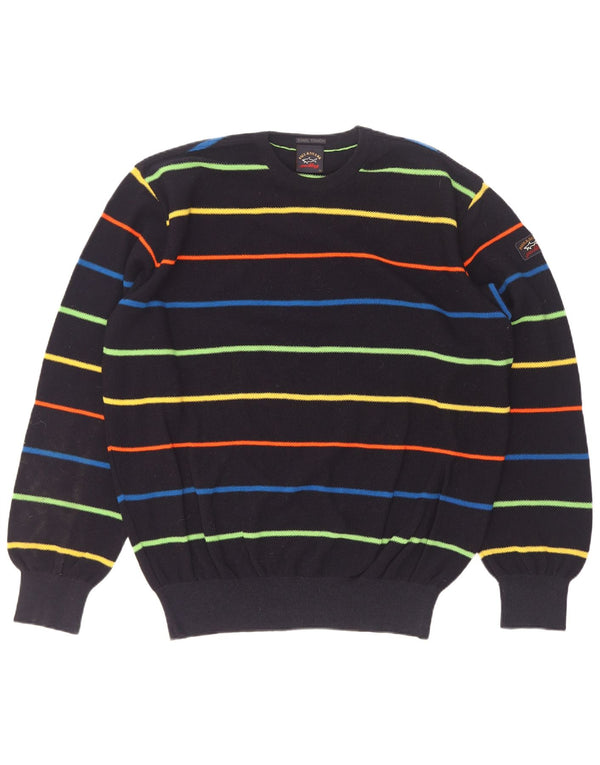 Paul & Shark Mens Yachting Crew Neck Jumper Sweater XL Navy Blue Striped