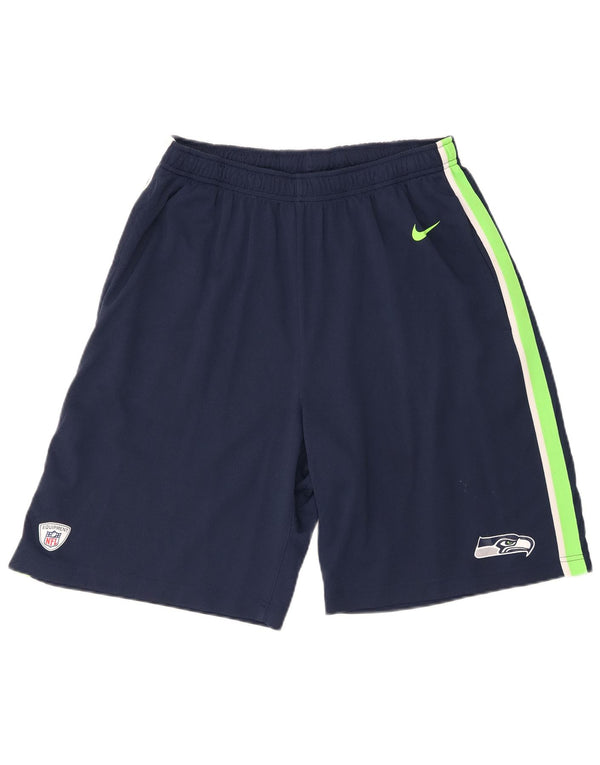 Nike Mens Seattle Seahawks Sport Shorts Large Navy Blue Colourblock