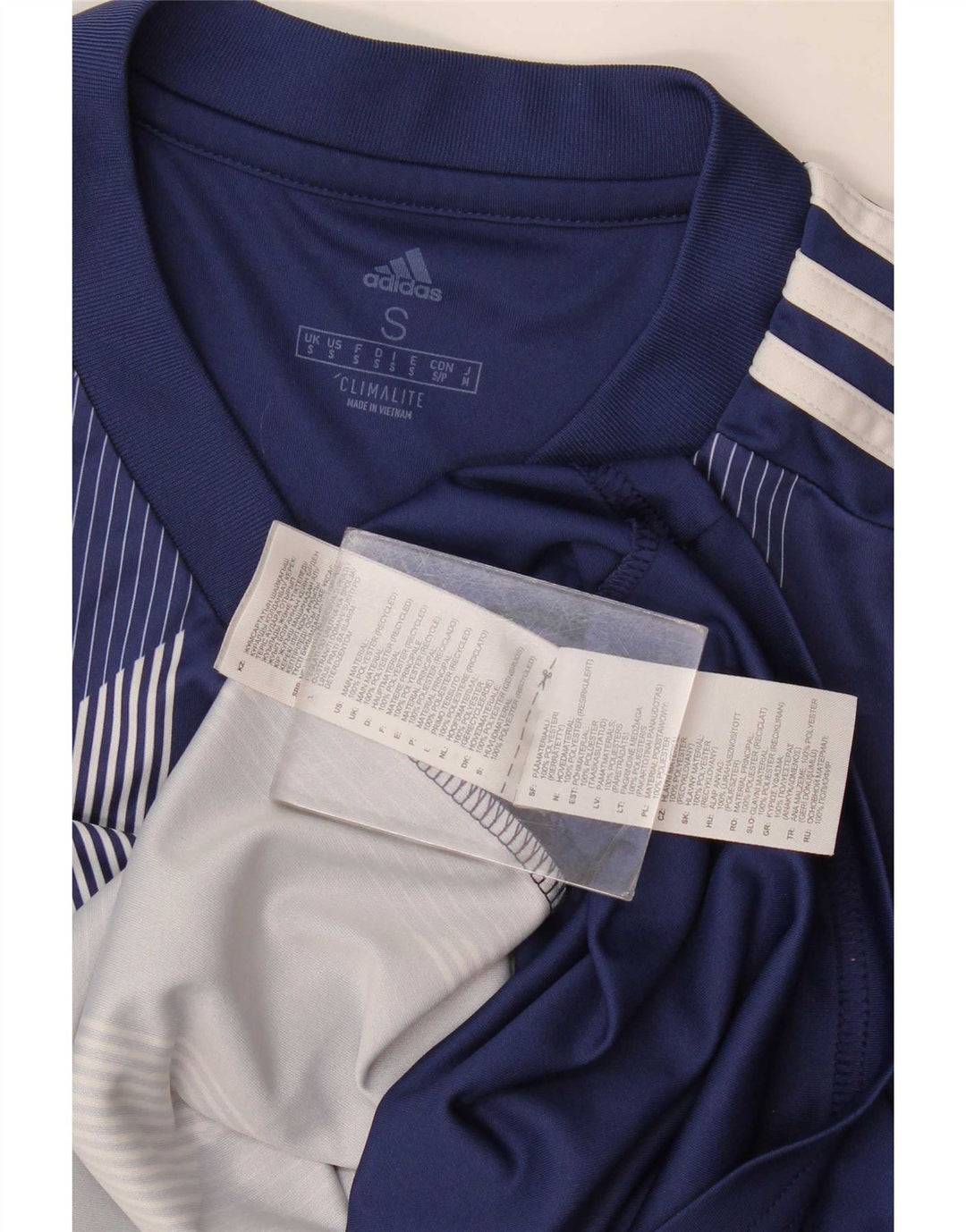 Adidas Mens Climalite Graphic T-Shirt Top Small Navy Blue Geometric