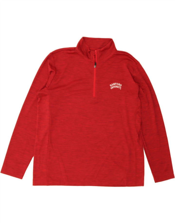 RUSSELL ATHLETIC Mens Dri-Power Pullover Tracksuit Top XL Red Flecked Vintage Russell Athletic and Second-Hand Russell Athletic from Messina Hembry 