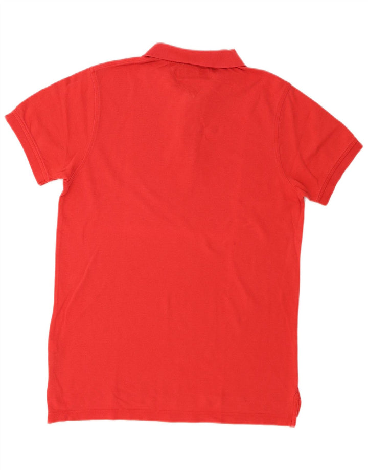 Tommy Hilfiger Mens Slim Fit Polo Shirt Medium Red Cotton