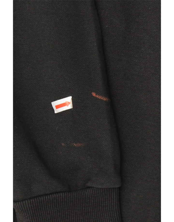 PUMA Womens Graphic Hoodie Jumper UK 10 Small Black Polyester Vintage Puma and Second-Hand Puma from Messina Hembry 