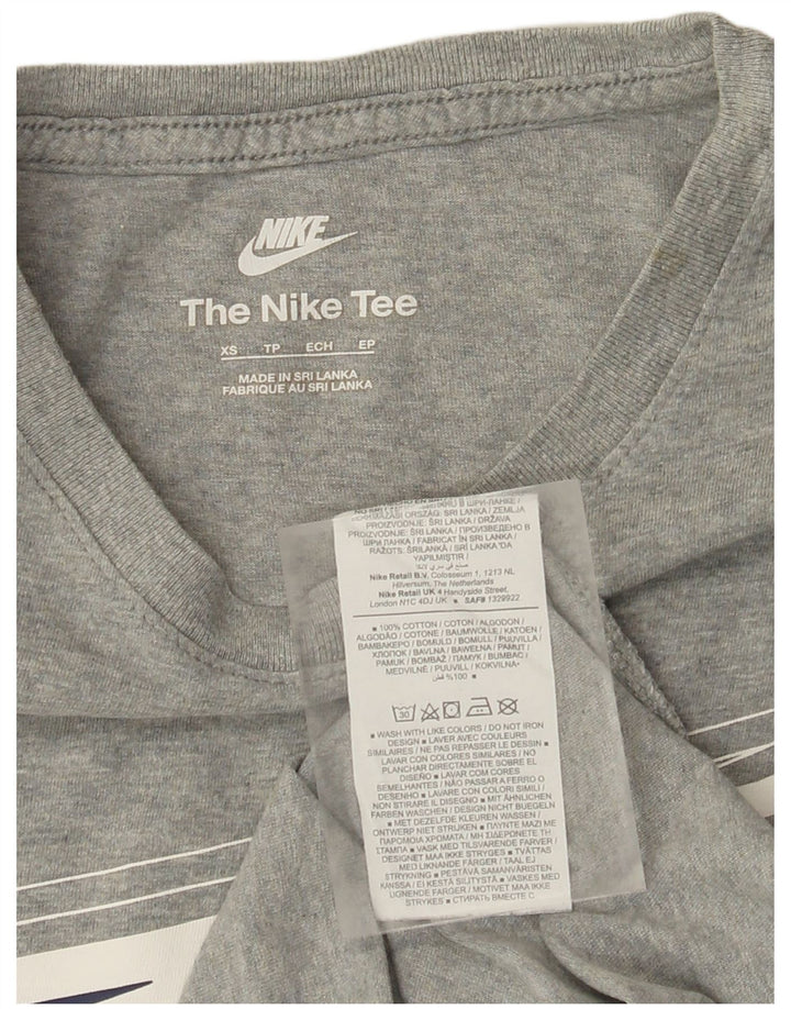 Nike Mens Graphic T-Shirt Top XS Grey Cotton