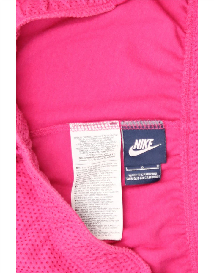 Nike Womens Sport Shorts UK 14 Large  Pink Colourblock Polyester