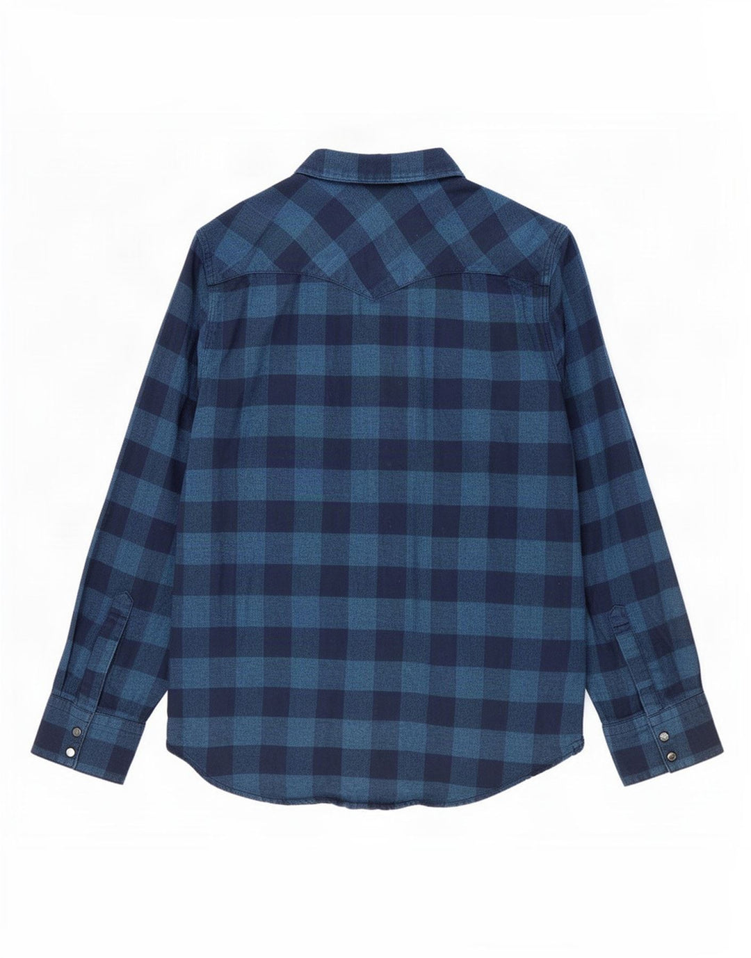Levi's Mens Western Flannel Shirt Medium Navy Blue Check Cotton